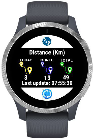 World Ranking App on a Garmin watch