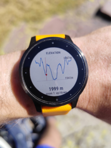 Following a trail route on a Garmin watch with WatchTrace